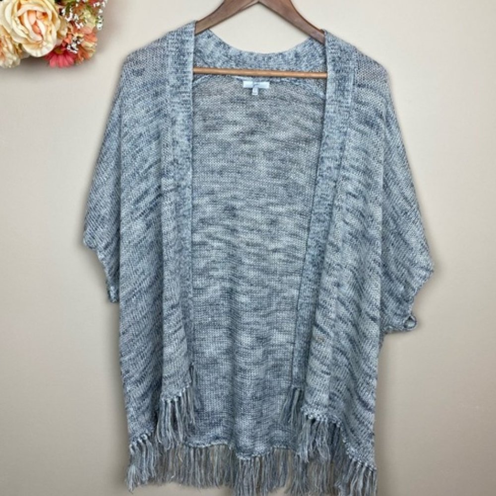 NWOT JOIE Grey Knit Fringe Cardigan - S